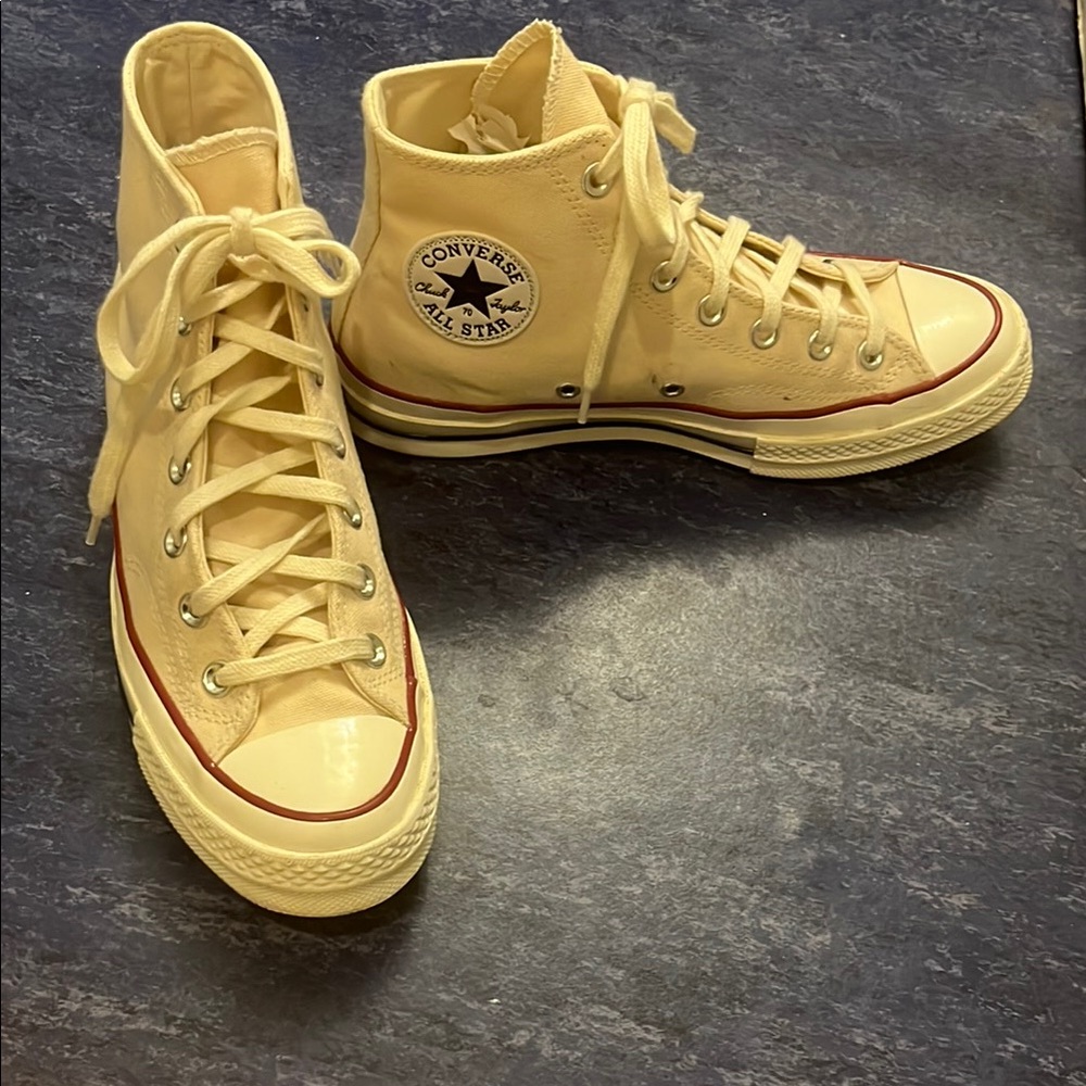Converse Cream High-Top Sneakers